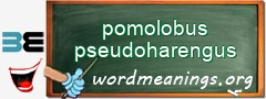 WordMeaning blackboard for pomolobus pseudoharengus